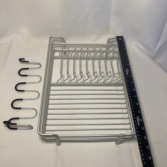 Brian & Dany Aluminum Dish Drying Rack Black Silver PY526 Expandable New OpenBox - Picture 7 of 10